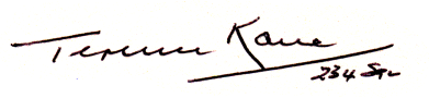 Autograph of Terence Kane